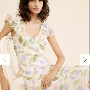 Floral Ruffle Sleeve Dress